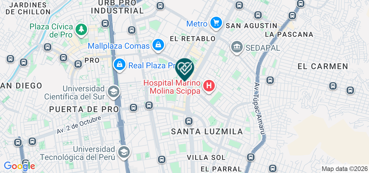 Mapa de Consultorio Médico Santa Rosa