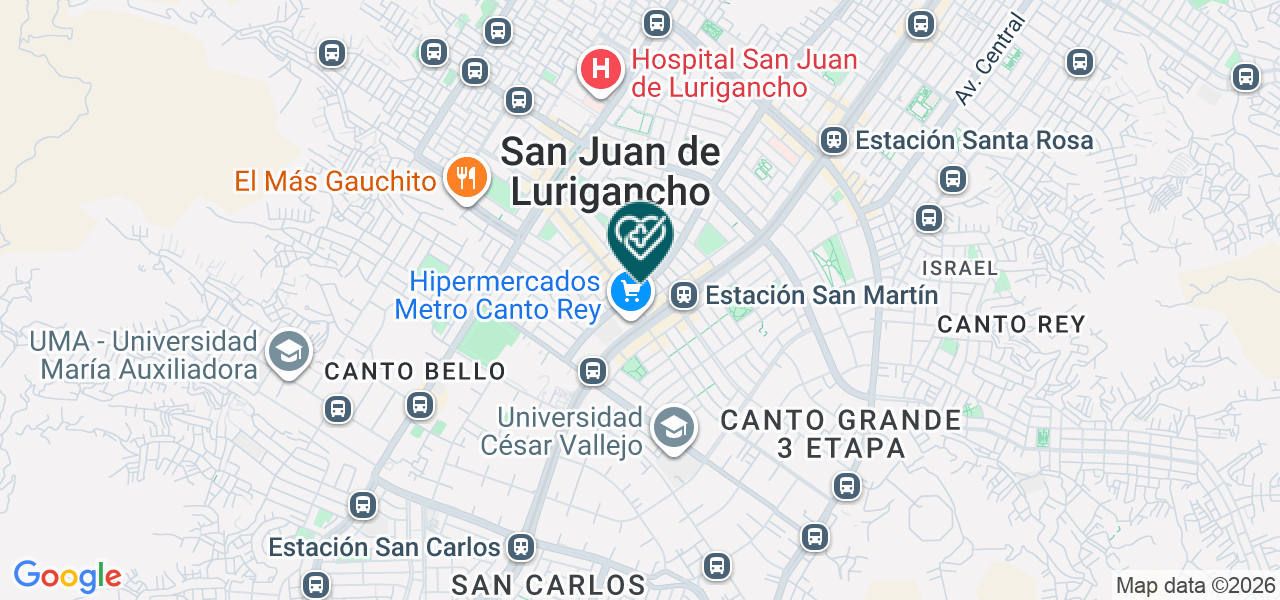 Mapa de Servicios Médicos San Nicolás