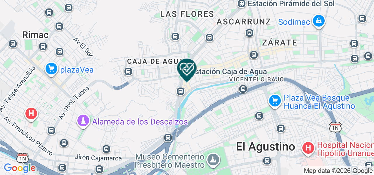 Mapa de Policlínico la Luz