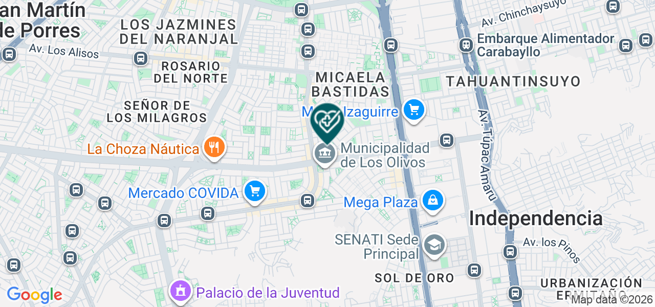 Mapa de C.p.e. Consultorios Peruanos de Endocrinologia SAC