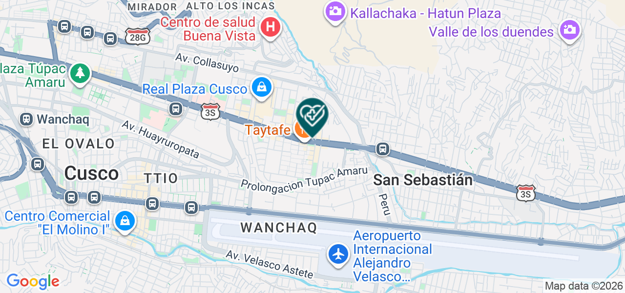 Mapa de Dental Family Cusco