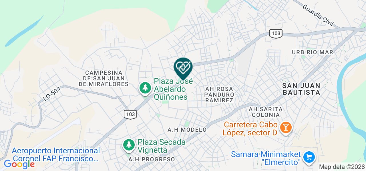Mapa de Servicios Medicos Darshan E.I.R.L