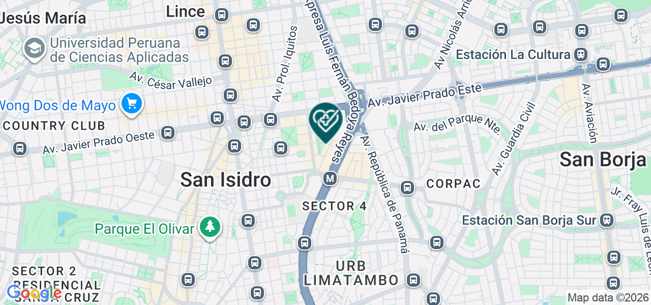 Mapa de Centro de Bienestar Empresarial - Rimac