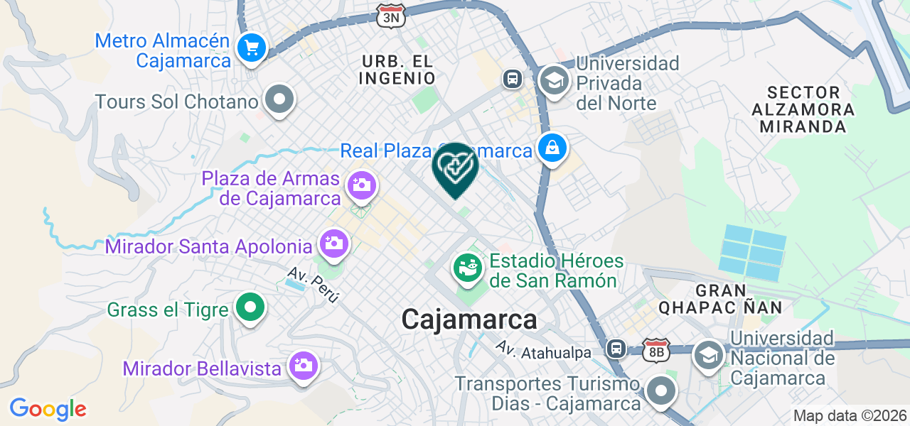 Mapa de Dra. Millena Camacho - Cirujano Dentista