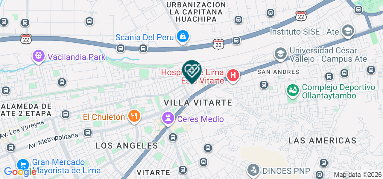 Mapa de Dental Santa Lucía