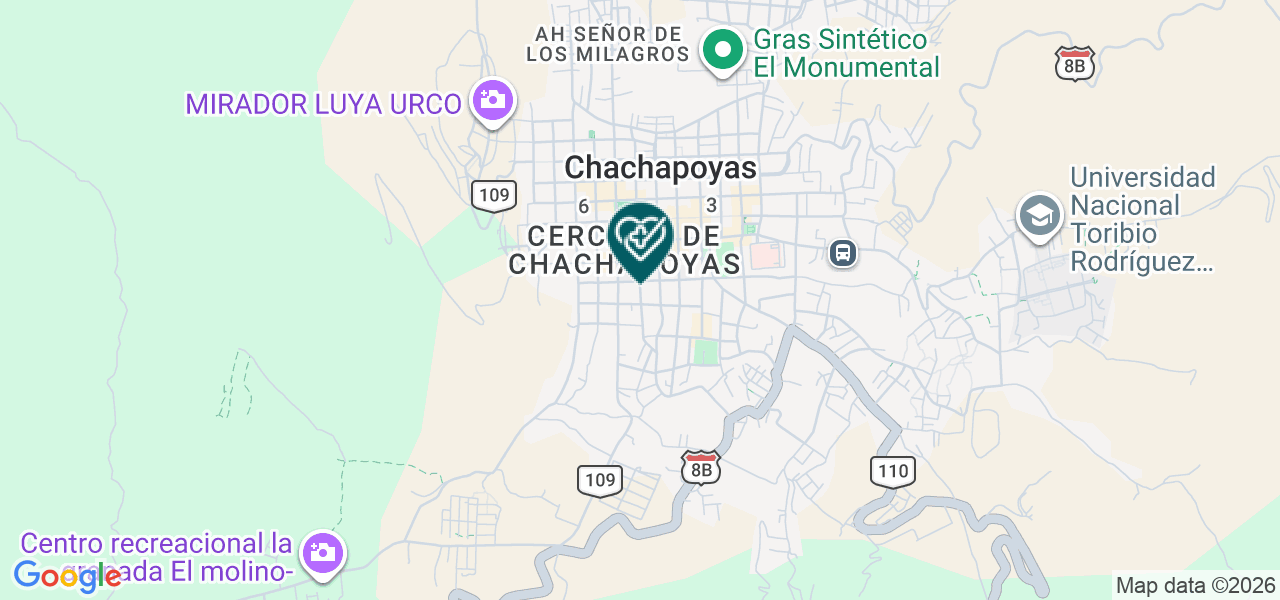 Mapa de Santo Tomas Chachapoyas