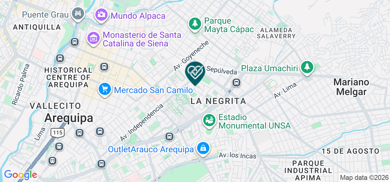 Mapa de Policlinico Santacruz