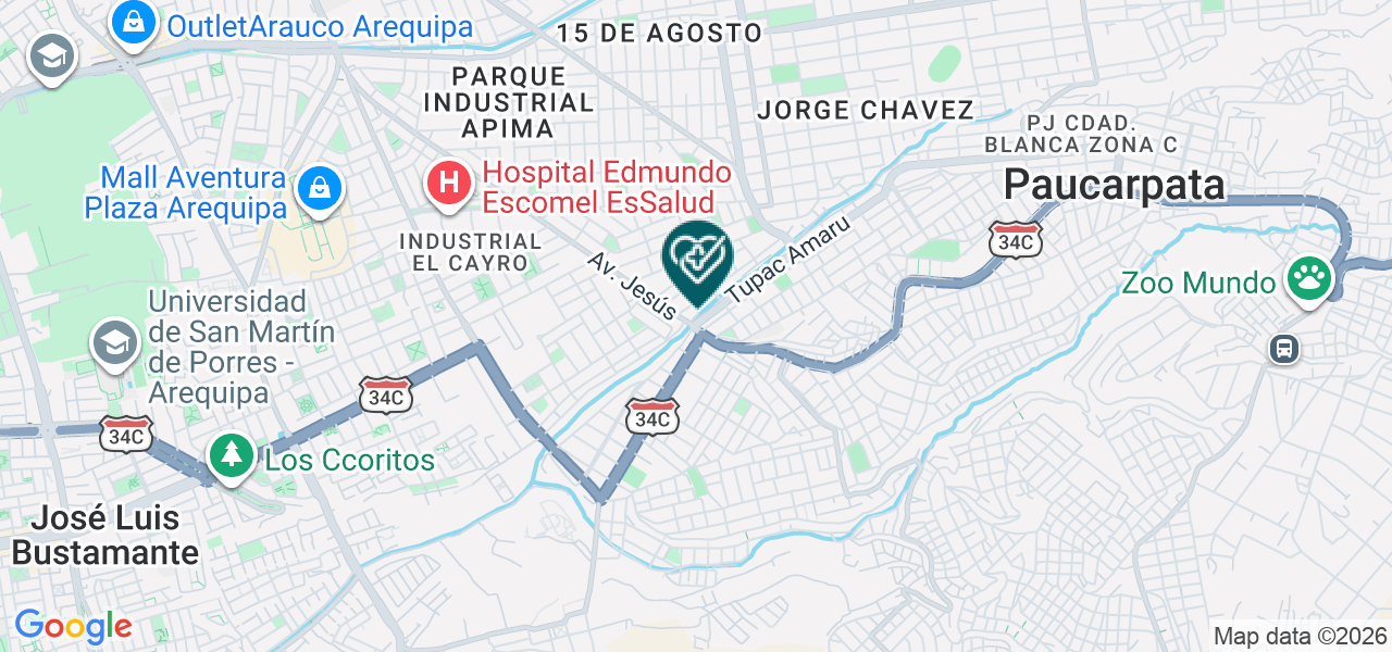Mapa de Consultorio Medico Señor de los Milagros