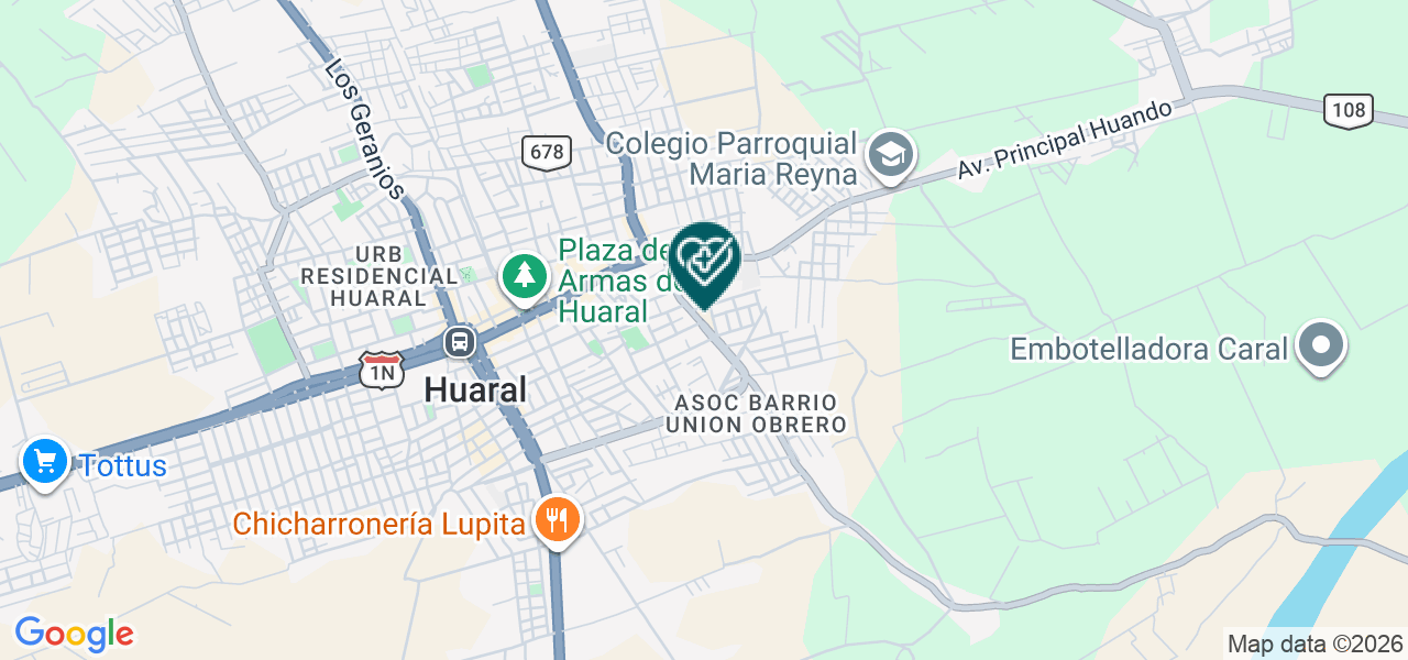 Mapa de Centro Medico Salud del Norte