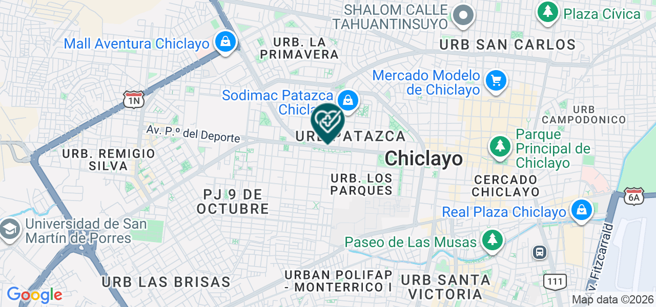 Mapa de Centro Medico Holístico - "salud Verde Vida Verde