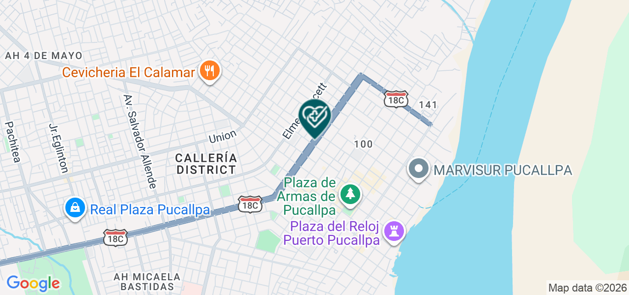 Mapa de Ophtalmo Vision Pucallpa