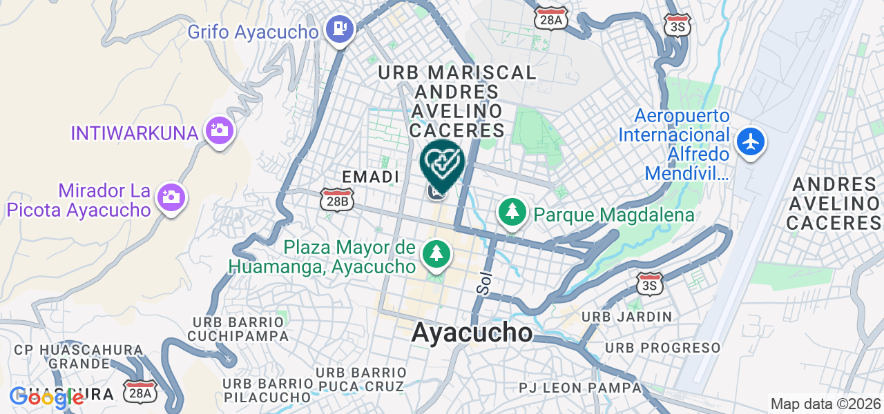 Mapa de Optivision Pro Ayacucho