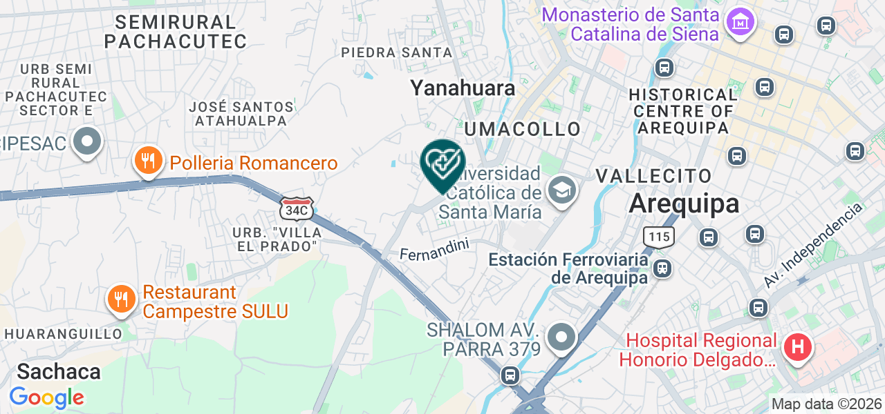 Mapa de Sinalgia Centro de Medicina Fisica y Rahabilitacion