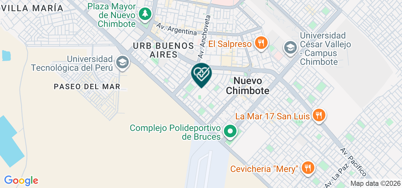 Mapa de Centro Clinico Salud del Sur