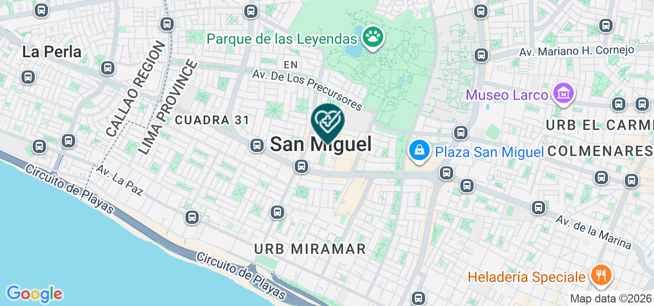 Mapa de Centro Dental San Jose