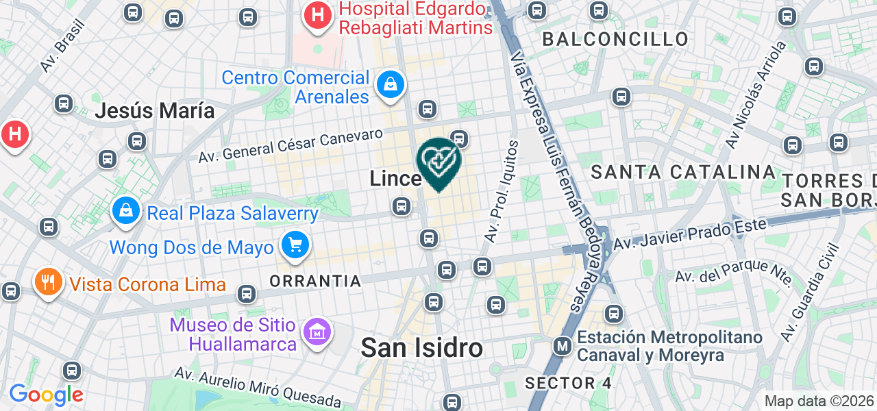 Mapa de Lima Qlinic