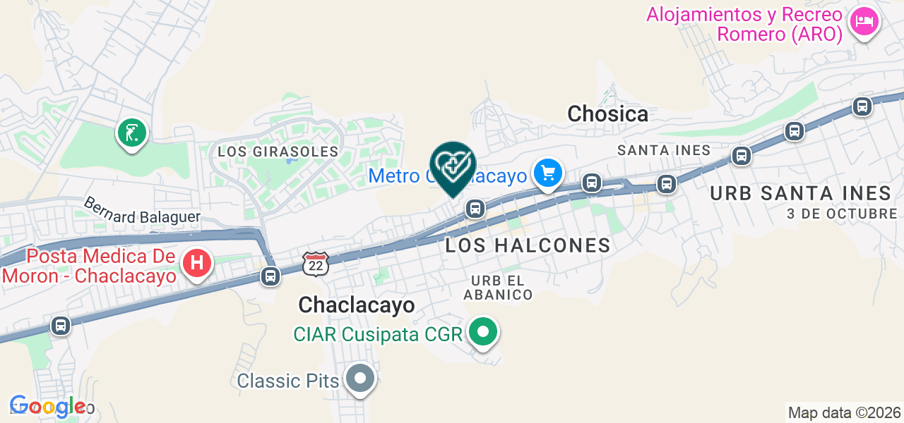 Mapa de Centro Médico Conducción Segura