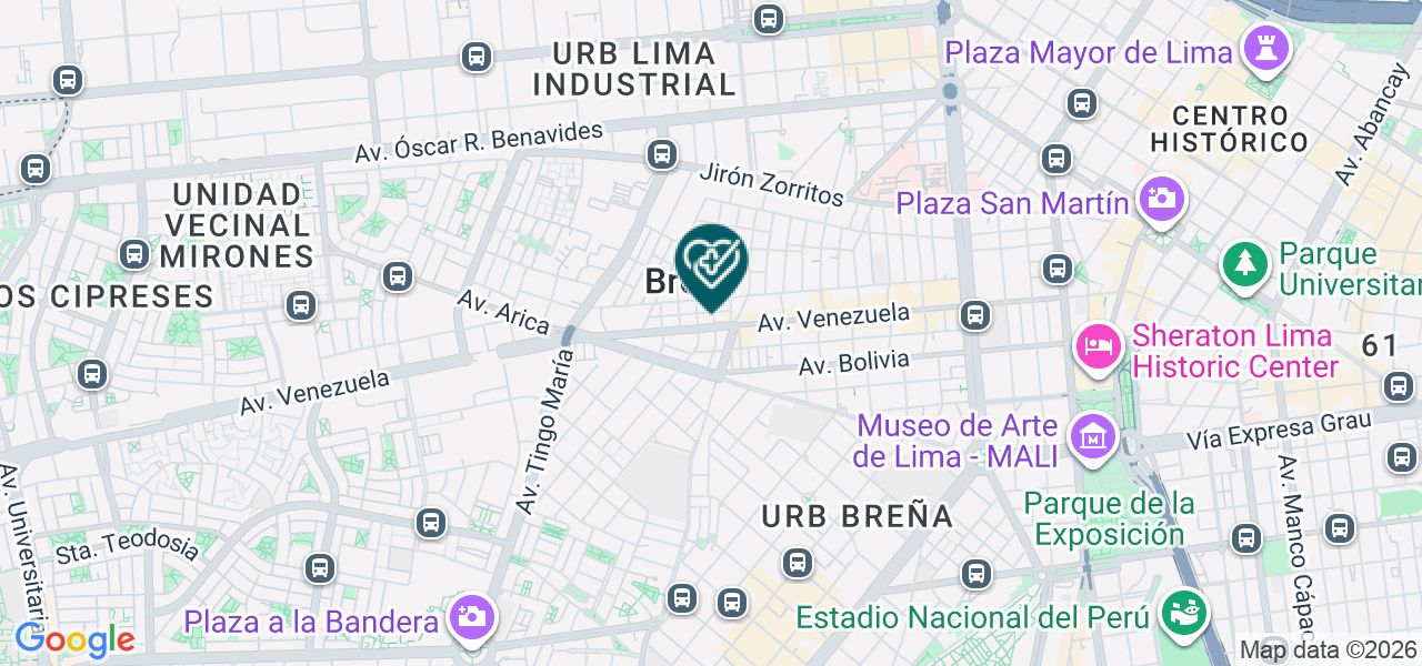 Mapa de Policlinico Nuestra Señora de los Desamparados SAC