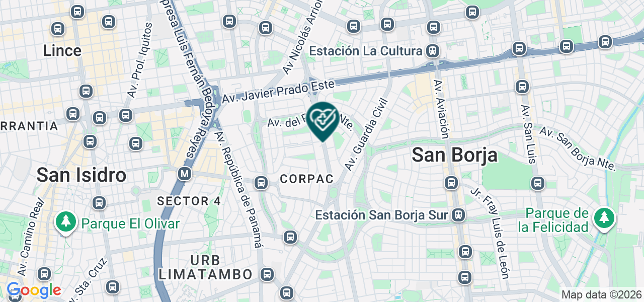 Mapa de Confía Instituto Oftalmológico.