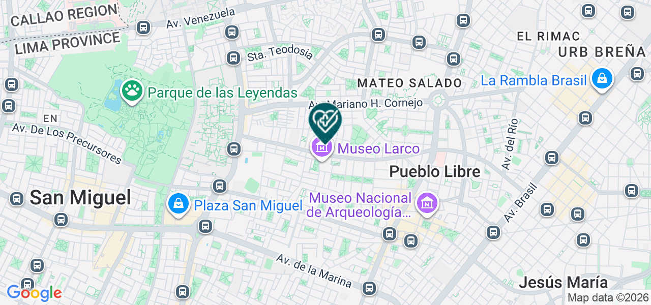 Mapa de Centro Odontologico Vardent