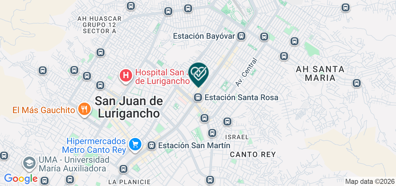 Mapa de Consultorio Dental-obstetrico Divino Niño Jesus