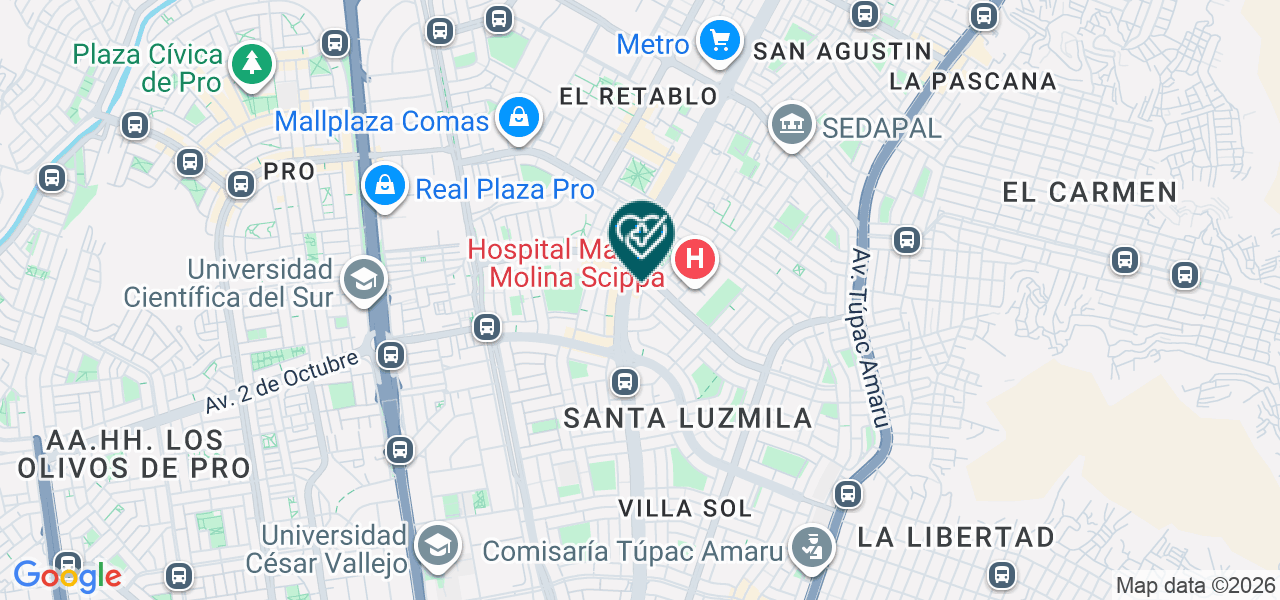 Mapa de Policlinico Latina
