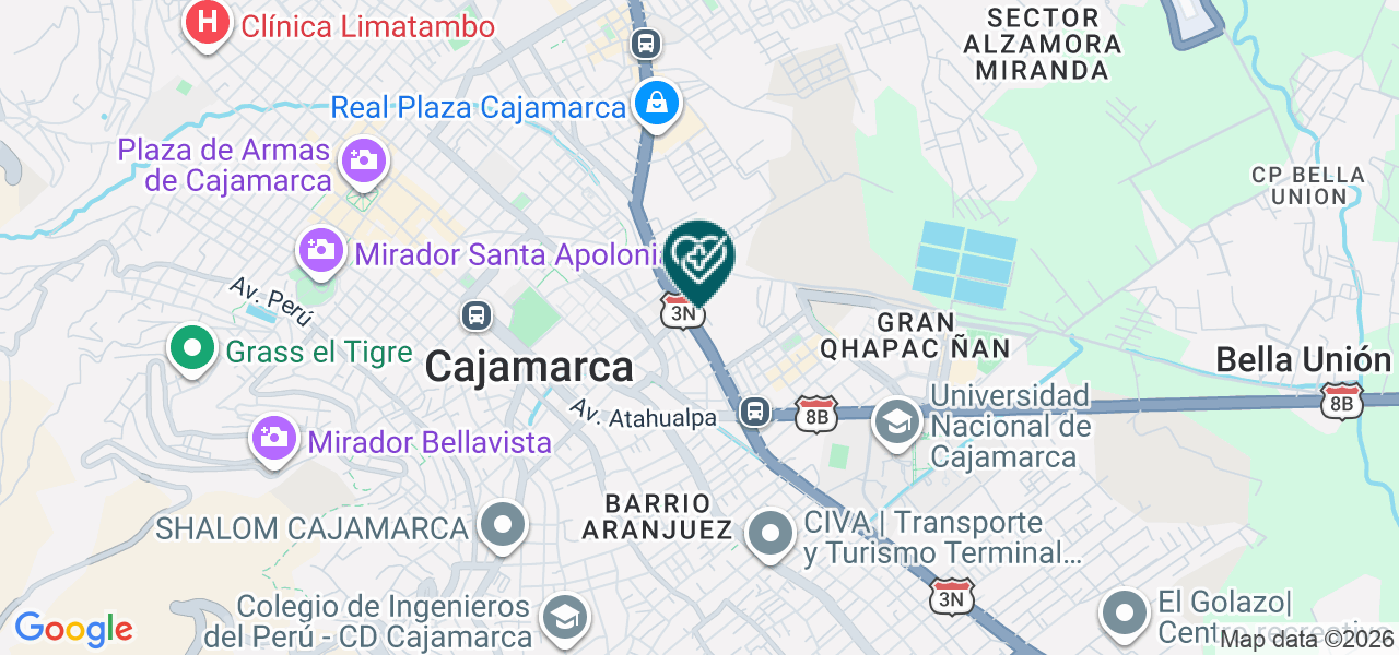 Mapa de Natclar Cajamarca
