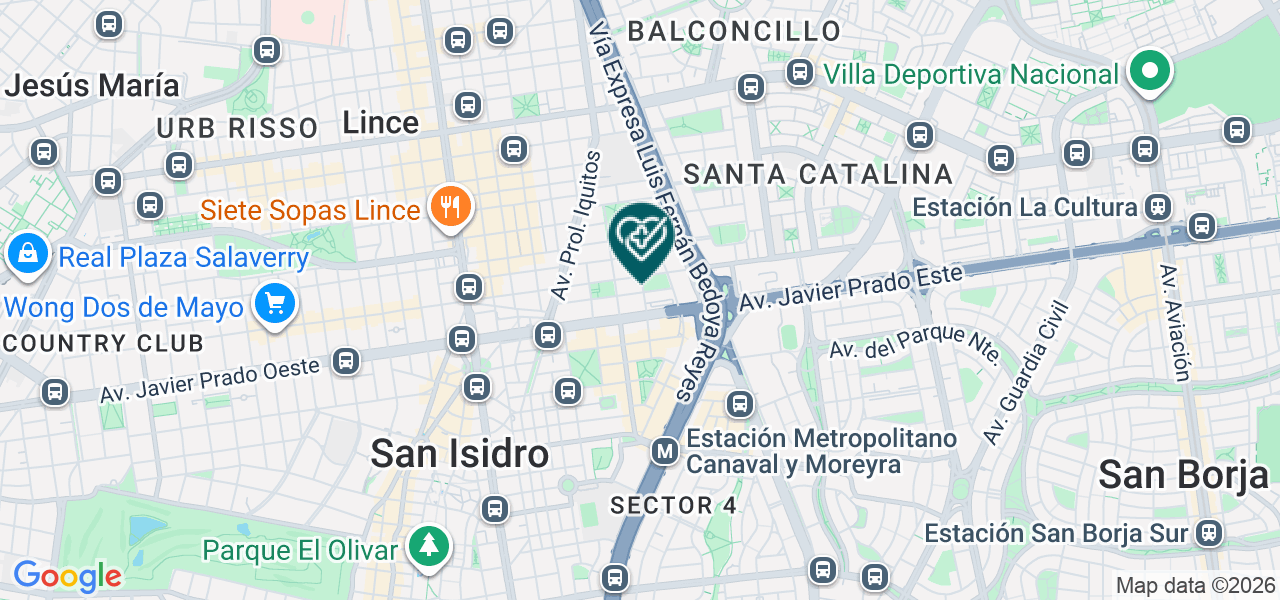 Mapa de Niuvida Centro Especializado de Reproducción Asistida S.A.C. - Niuvida S.A.C.