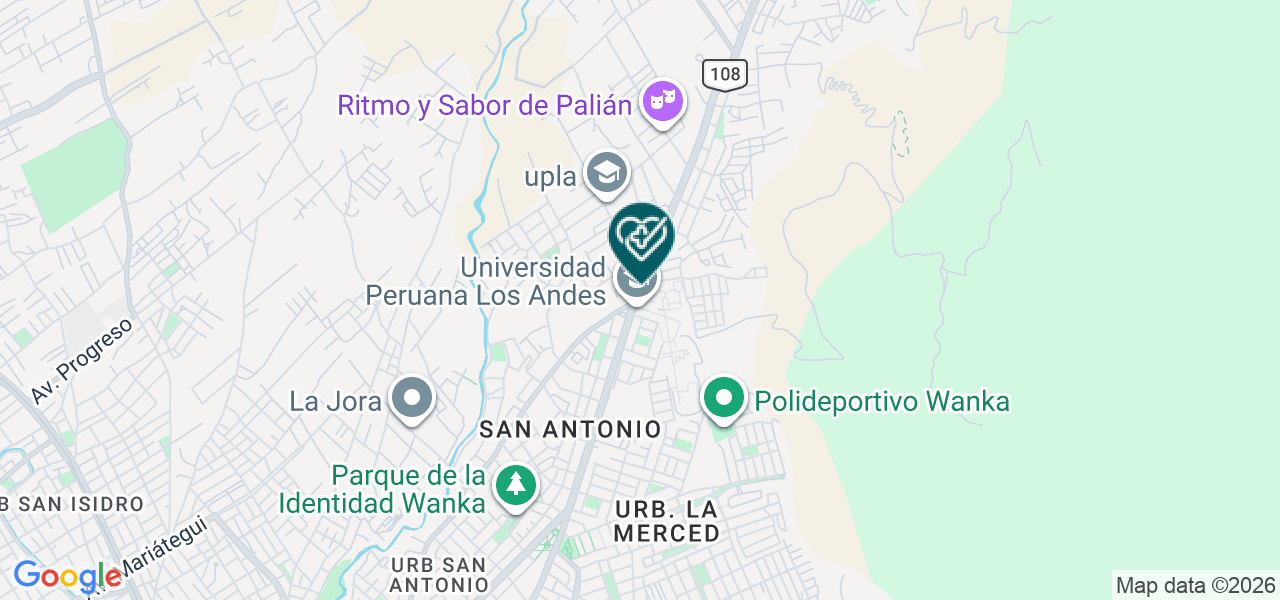 Mapa de Policlinico Docente Universitario